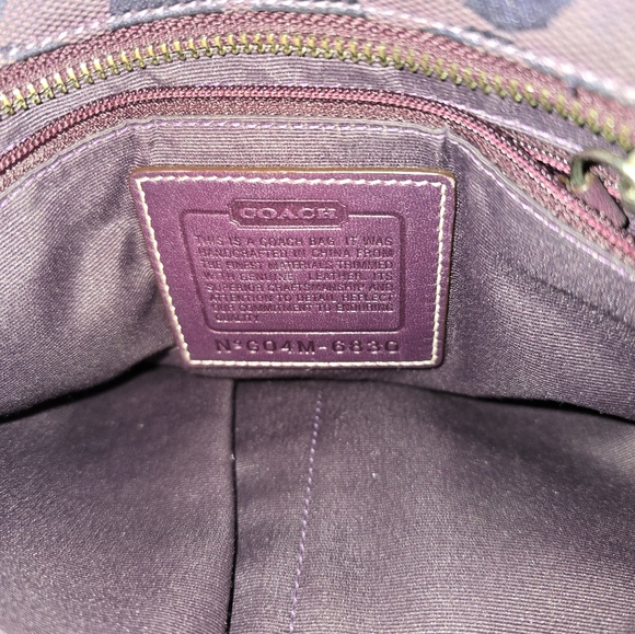 Coach Vintage Y2K Purple Leather and Suede Monogram Purse - Picture 6 of 13